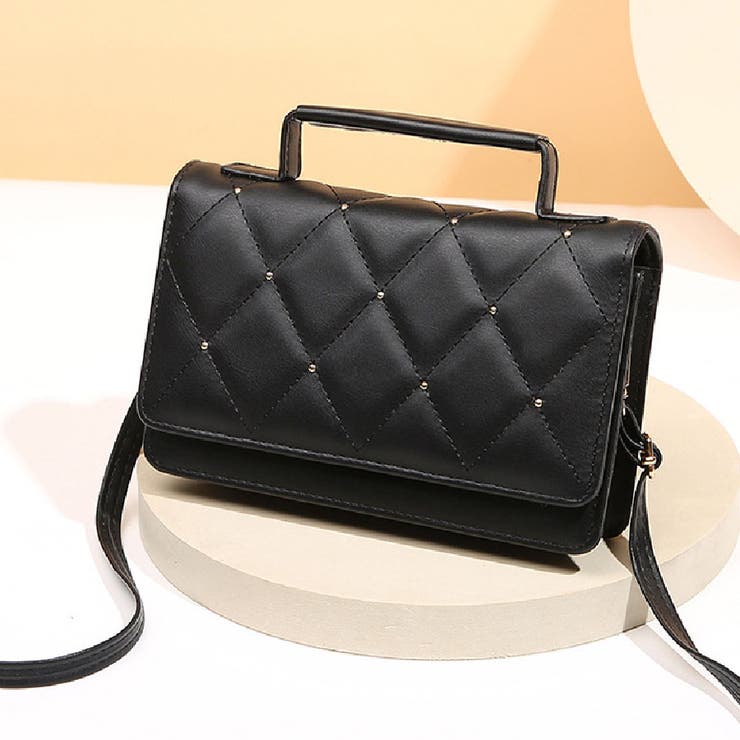 ブラック | ミニバッグ スマホポーチ ショルダーバッグ | shoppinggo