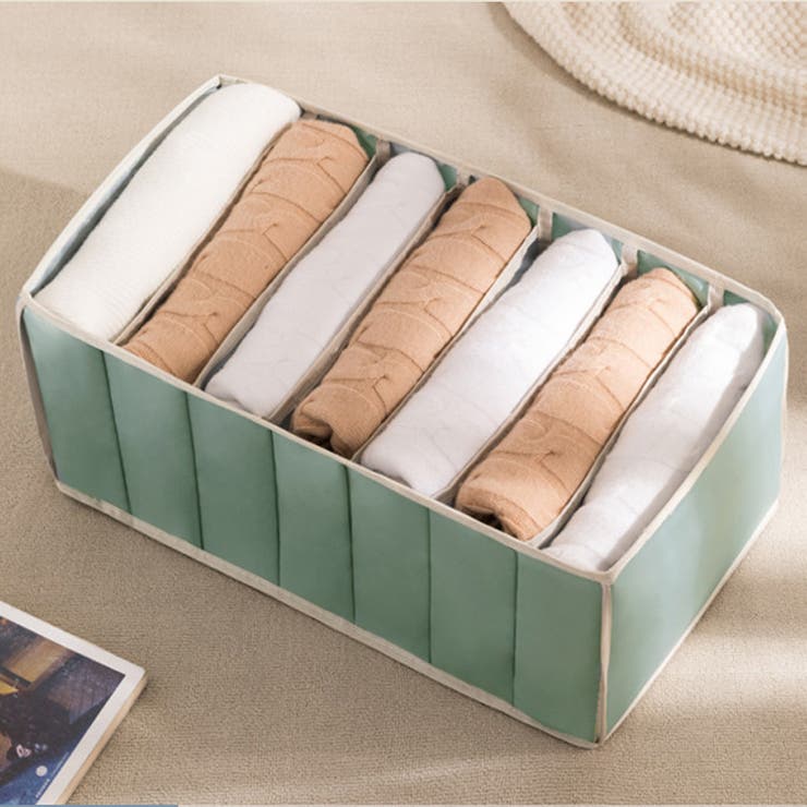 ブルー*7マスL | 仕切り収納ケース 千ズボン収納 靴下ケース | shoppinggo