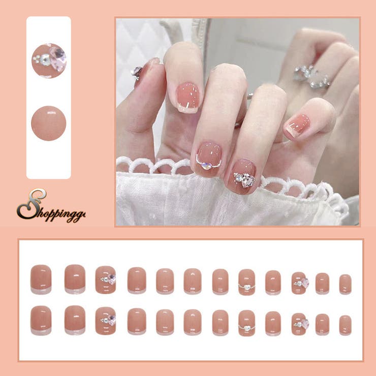 ネイルチップ きらきら ショート | shoppinggo | 詳細画像1 