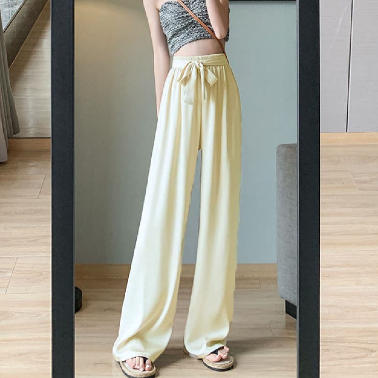 ベージュ | 夏服 ワイドパンツ サマーパンツ | shoppinggo