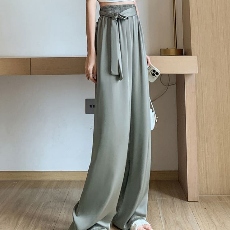 グレー | 夏服 ワイドパンツ サマーパンツ | shoppinggo