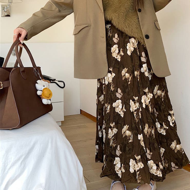転写花柄フレアスカート | outlet | axes femme online shop