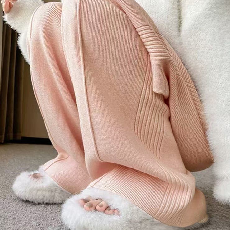 ニットパンツ リブニット ワイドパンツ | shoppinggo | 詳細画像18 