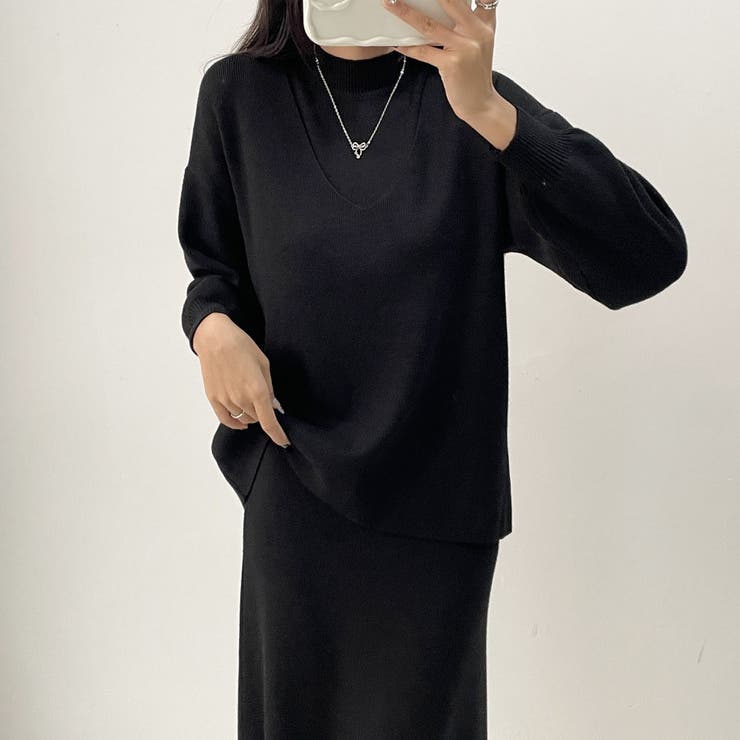 ニットワンピース 2点セット ニットセットアップ[品番 ニットワンピース 2点セット ニットセットアップ[品番