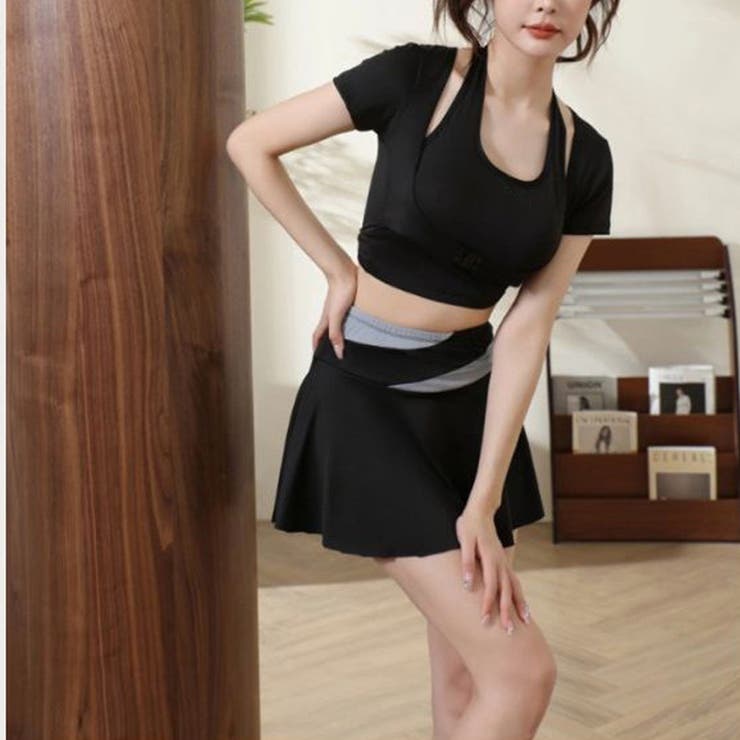 フィットネス水着2点セット レディース セパレート | shoppinggo | 詳細画像4 