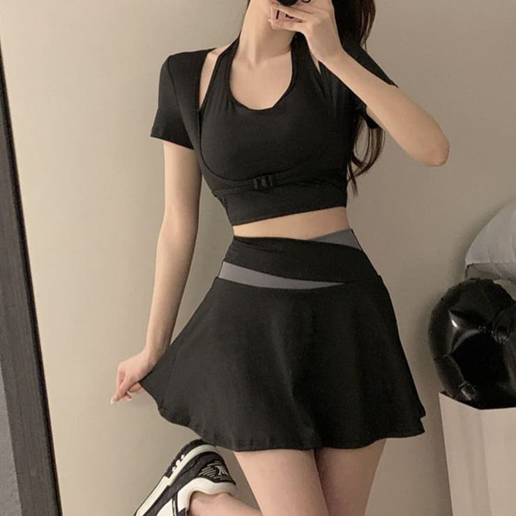 フィットネス水着2点セット レディース セパレート | shoppinggo | 詳細画像1 