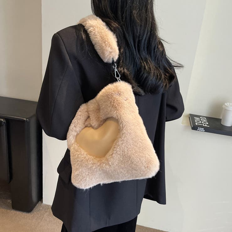 ファーバッグ ハート ミニトートバッグ | shoppinggo | 詳細画像5 