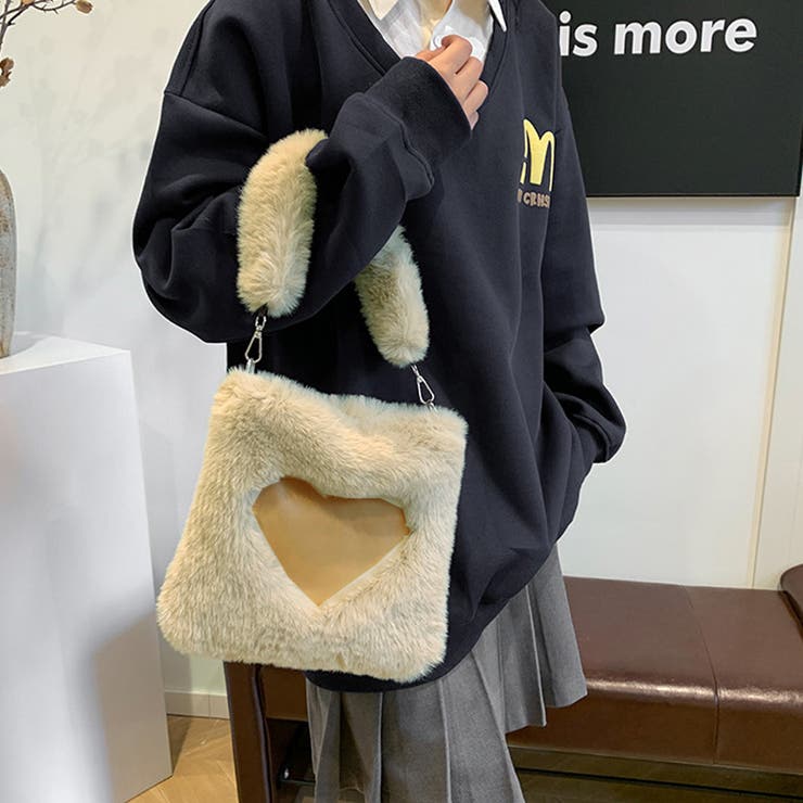 ファーバッグ ハート ミニトートバッグ | shoppinggo | 詳細画像15 