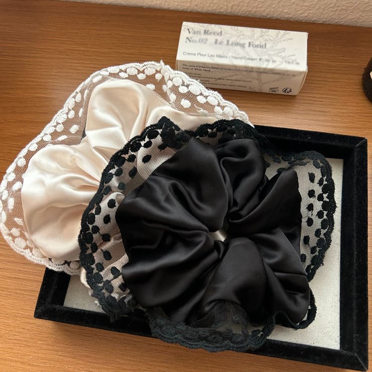 シュシュ ヘアゴム レース付き | shoppinggo | 詳細画像4 