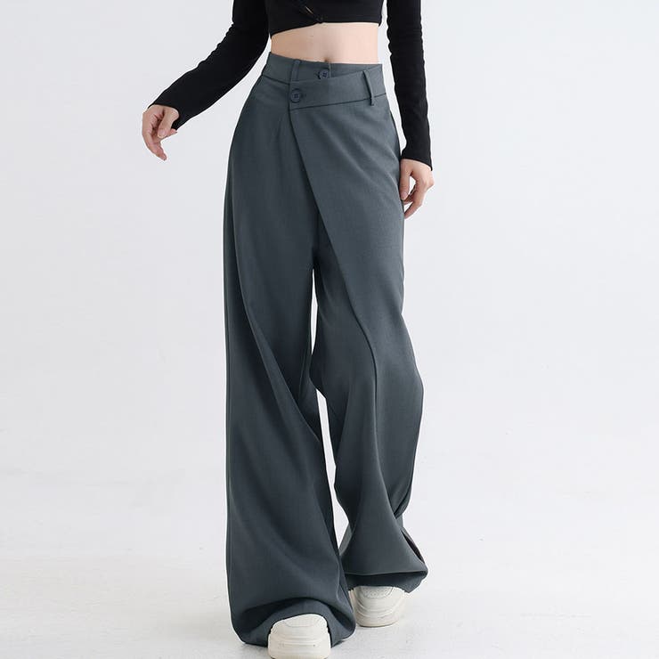 ワイドパンツ タック入り ロング丈 | shoppinggo | 詳細画像3 