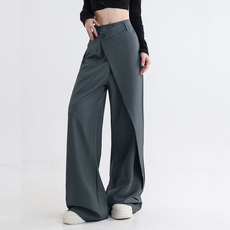 ワイドパンツ タック入り ロング丈 | shoppinggo | 詳細画像4 