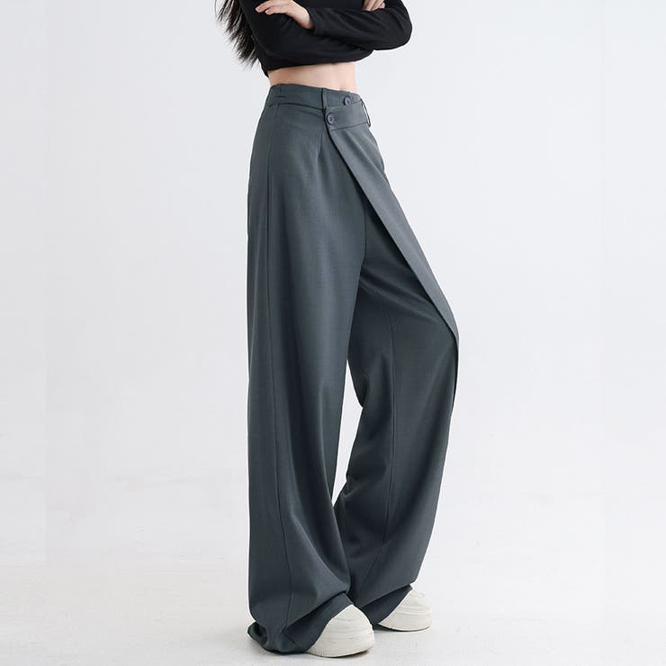 ワイドパンツ タック入り ロング丈 | shoppinggo | 詳細画像5 