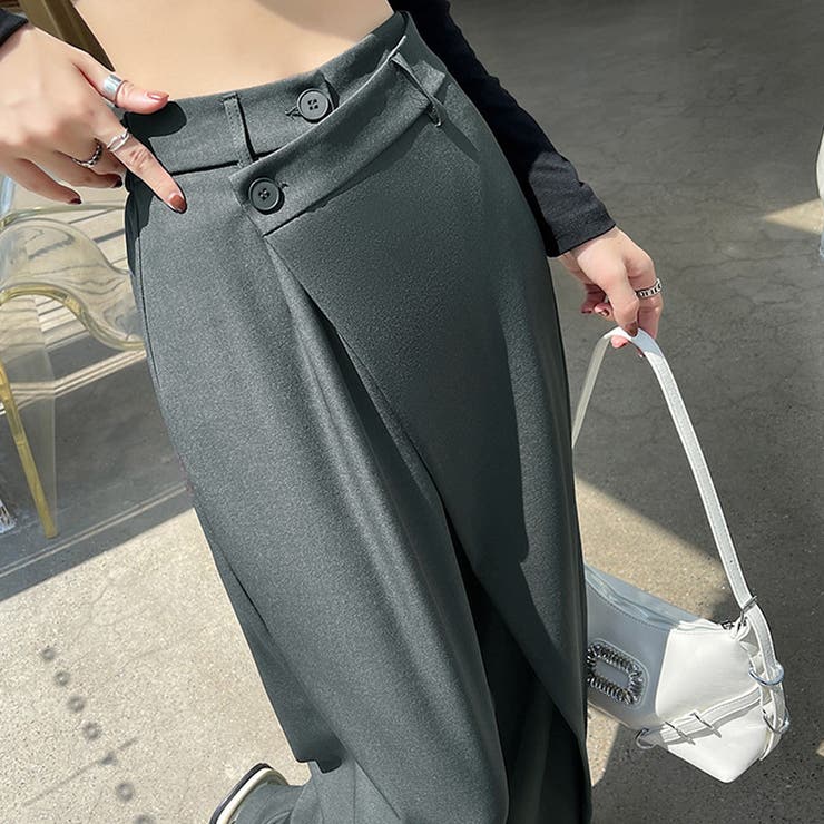 ワイドパンツ タック入り ロング丈 | shoppinggo | 詳細画像6 