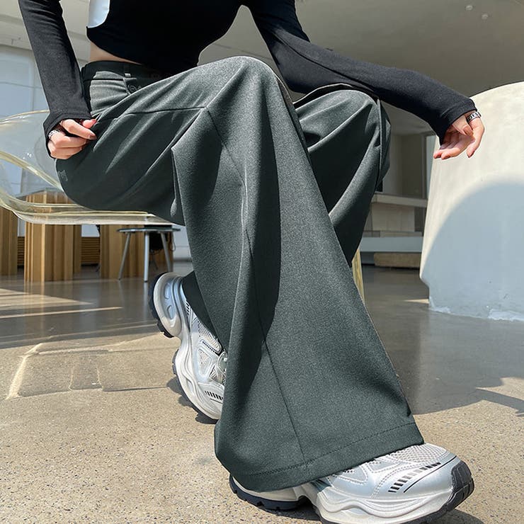 ワイドパンツ タック入り ロング丈 | shoppinggo | 詳細画像9 
