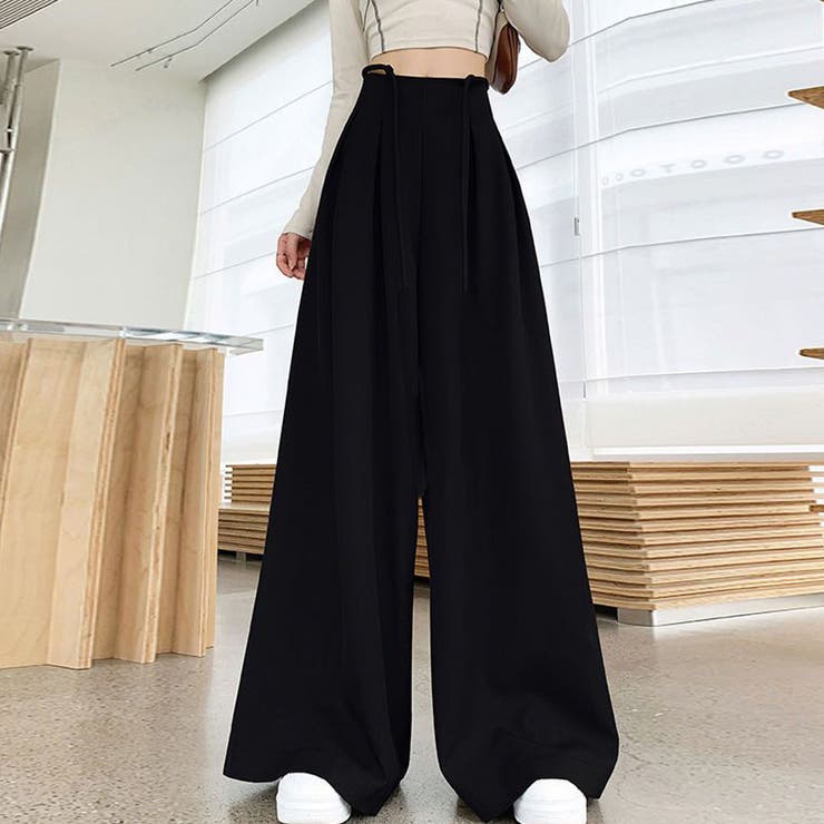 ワイドパンツ タック入り ロング丈 | shoppinggo | 詳細画像6 