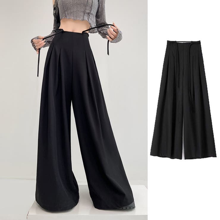 ワイドパンツ タック入り ロング丈 | shoppinggo | 詳細画像7 