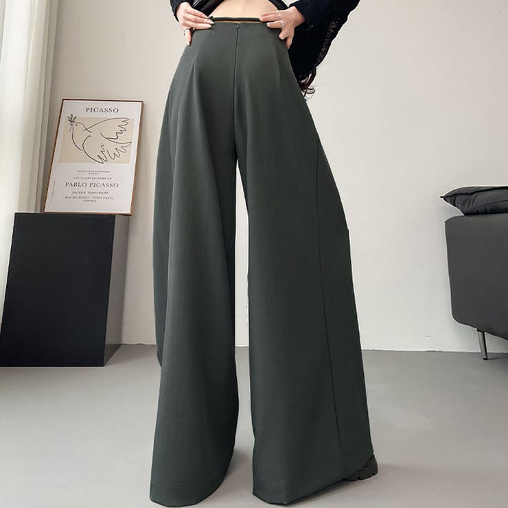 ワイドパンツ タック入り ロング丈 | shoppinggo | 詳細画像12 