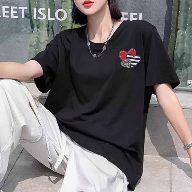 ブラック01 | Tシャツ レディース ゆるT | shoppinggo