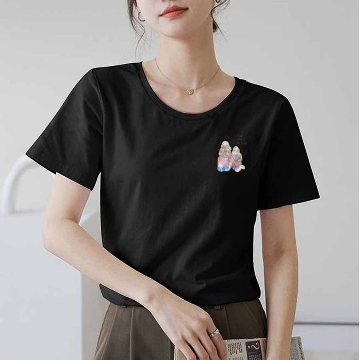ブラック03 | Tシャツ レディース ゆるT | shoppinggo