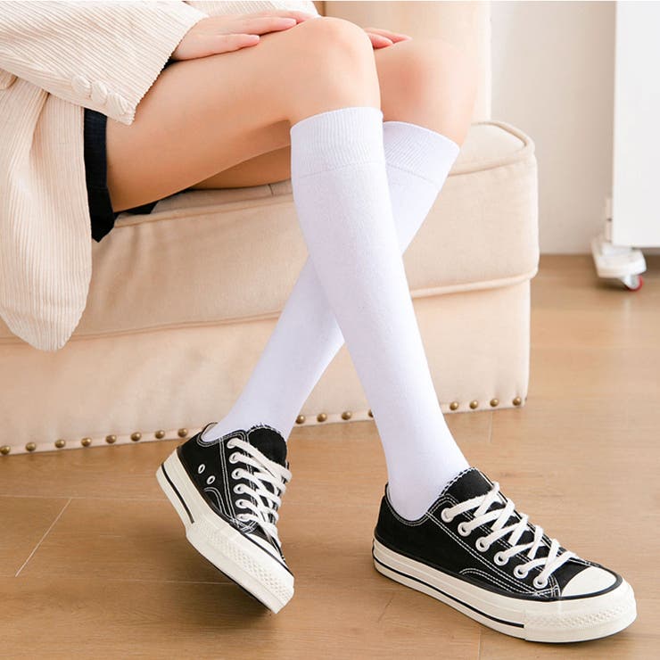 ホワイト | ハイソックス 靴下 冷え取り靴下 | shoppinggo