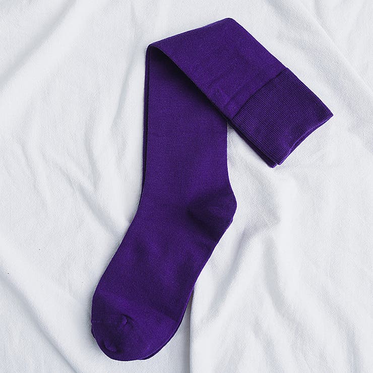 パープル | ハイソックス 靴下 冷え取り靴下 | shoppinggo