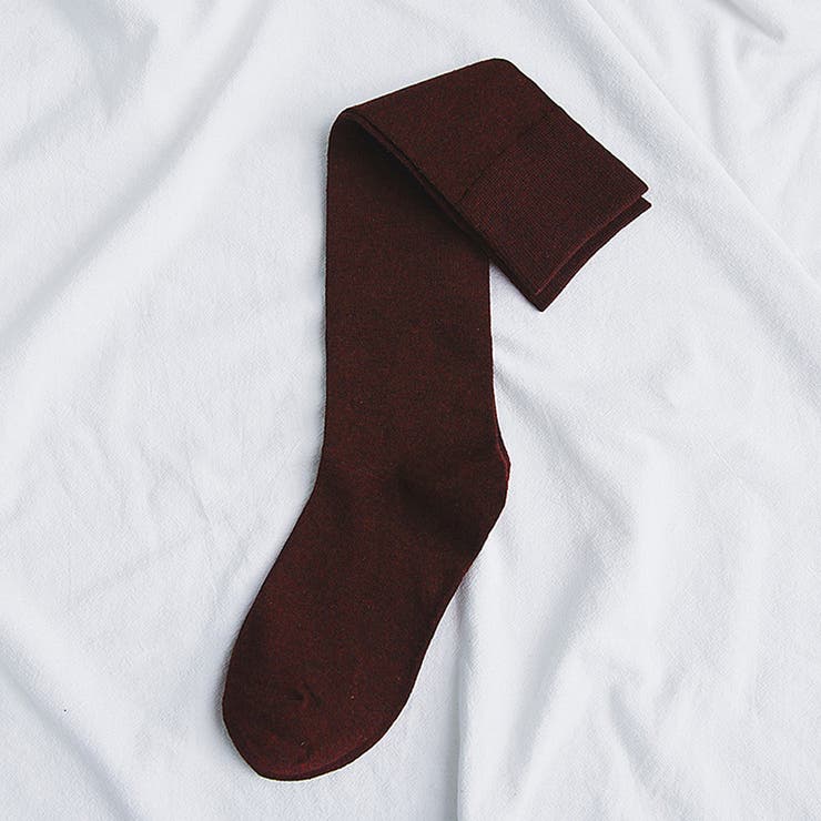 ワインレッド | ハイソックス 靴下 冷え取り靴下 | shoppinggo