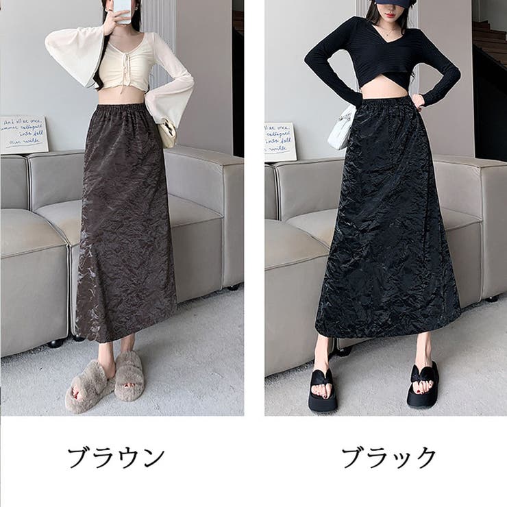 ロングスカート ハイウエストマキシ丈 Aラインスカート | shoppinggo | 詳細画像2 