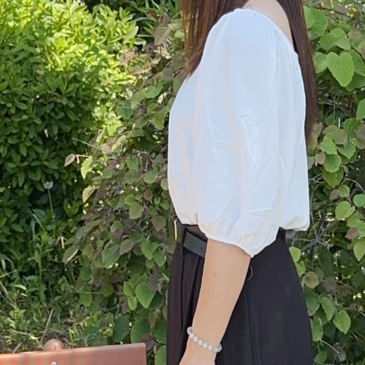 白シャツ レディースゆるカットソー シフォンブラウス | shoppinggo | 詳細画像3 