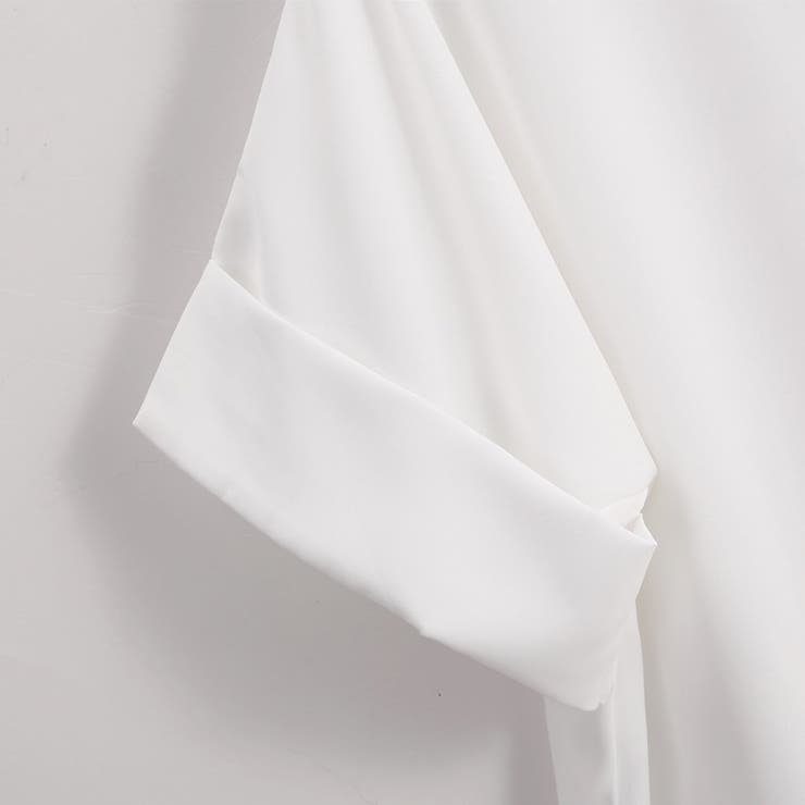 シャツ レディース ゆるカットソー ロングT シフォンブラウス 大きなサイズ | shoppinggo | 詳細画像11 