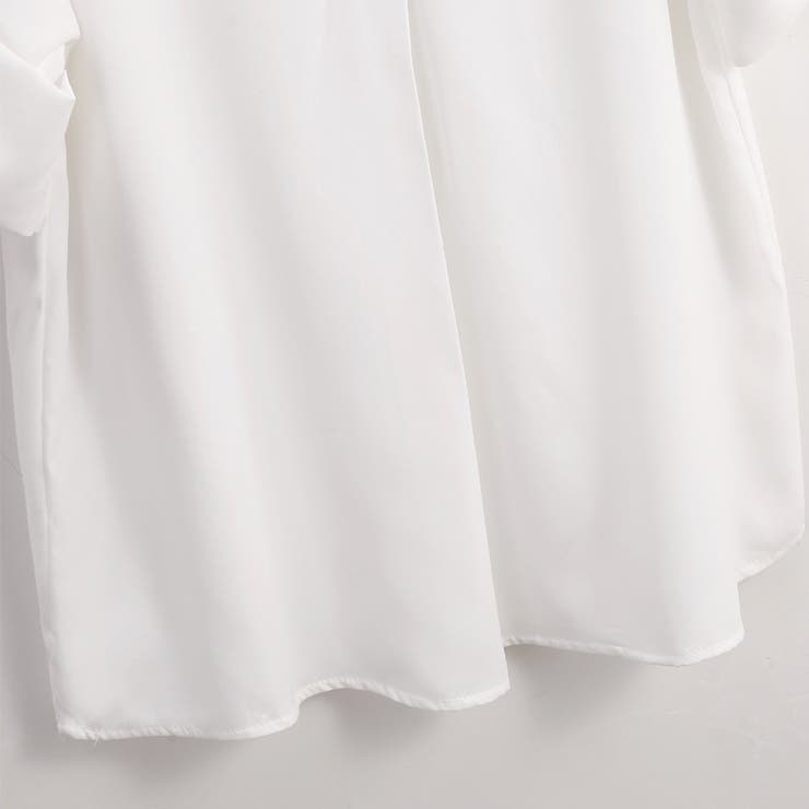 シャツ レディース ゆるカットソー ロングT シフォンブラウス 大きなサイズ | shoppinggo | 詳細画像12 