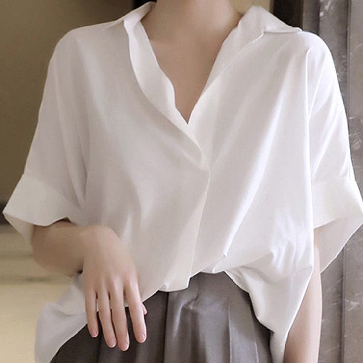 ホワイト | シャツ レディース ゆるカットソー ロングT シフォンブラウス 大きなサイズ | shoppinggo