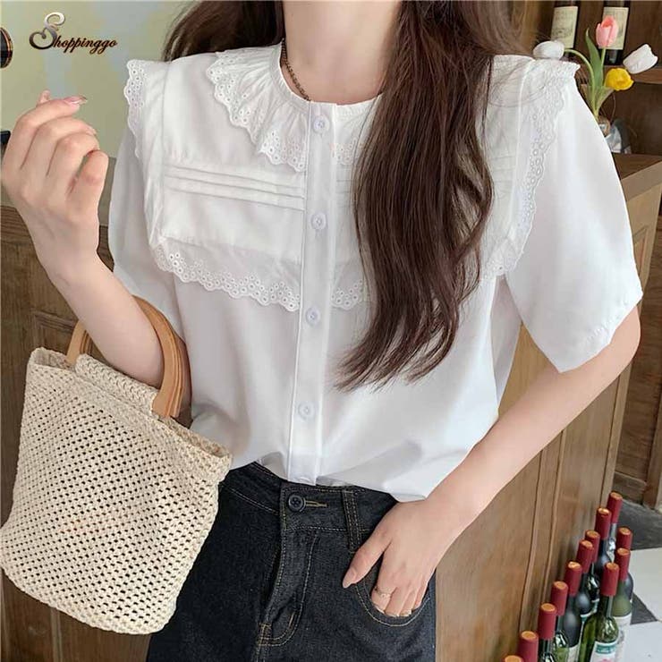 ブラウス ノーカラー レディース | shoppinggo | 詳細画像1 