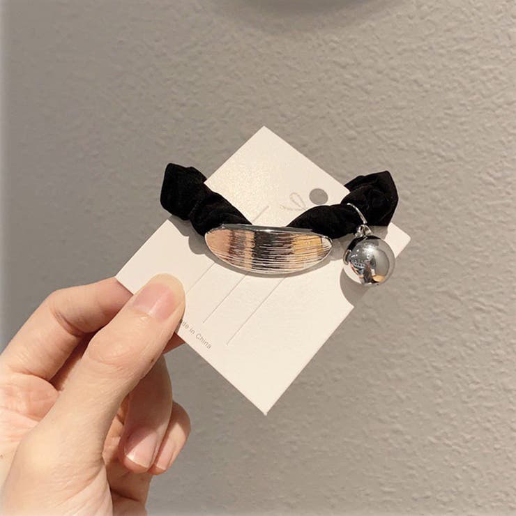 ヘアゴム リボンシュシュ 金属ビジュー | shoppinggo | 詳細画像7 