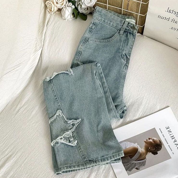 デニムパンツ レディース ハイウエスト | shoppinggo | 詳細画像13 