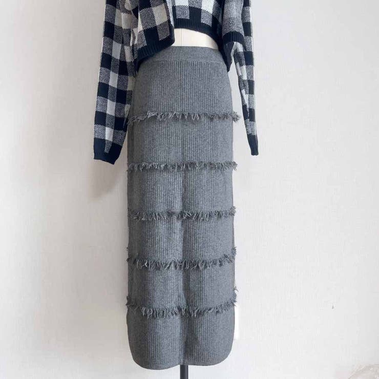 フリンジニットスカート レディース ロングスカート | shoppinggo | 詳細画像3 
