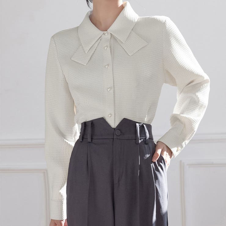 ホワイト | 新作ブラウス シャツ トップスシャツ | shoppinggo