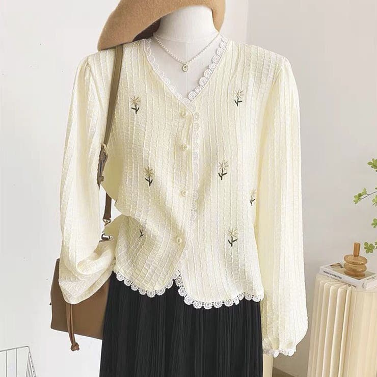 シャツブラウス 刺繍 レディース | shoppinggo | 詳細画像3 