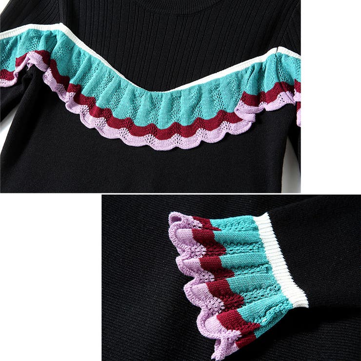 ニットワンピース レディース ラウンドネック | shoppinggo | 詳細画像6 