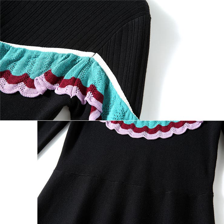 ニットワンピース レディース ラウンドネック | shoppinggo | 詳細画像7 