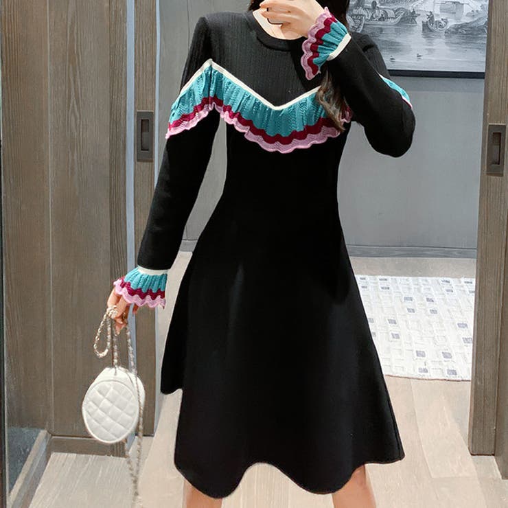 ニットワンピース レディース ラウンドネック | shoppinggo | 詳細画像11 