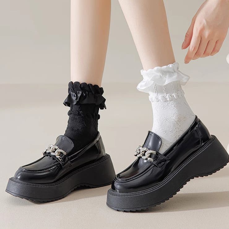 靴下 花柄 フリル付き | shoppinggo | 詳細画像7 