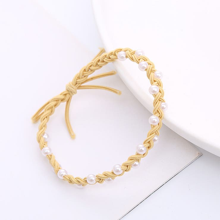 イエロー | ヘアゴム パール おしゃれ | shoppinggo