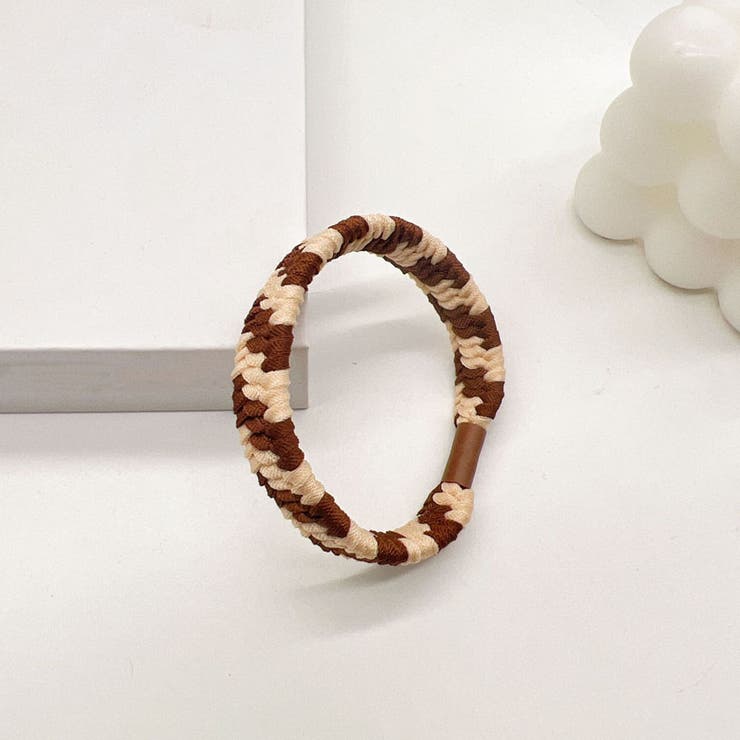 ベージュキャメル | ヘアゴム バイカラー おしゃれ | shoppinggo