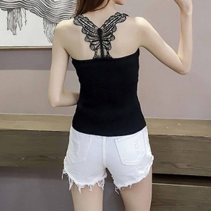 キャミソール リブ バック蝶々デザイン | shoppinggo | 詳細画像6 