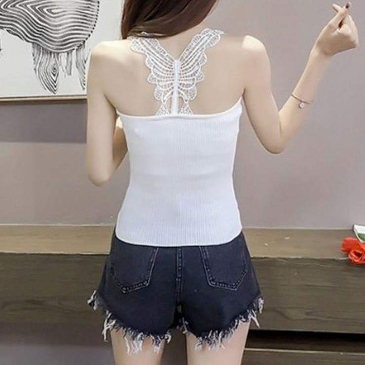 キャミソール リブ バック蝶々デザイン | shoppinggo | 詳細画像7 