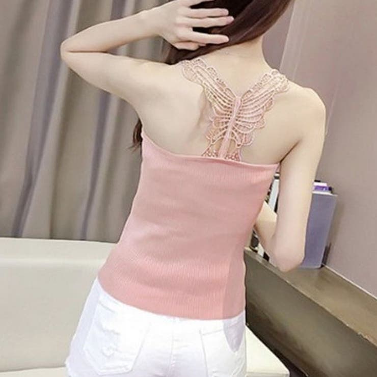 キャミソール リブ バック蝶々デザイン | shoppinggo | 詳細画像8 