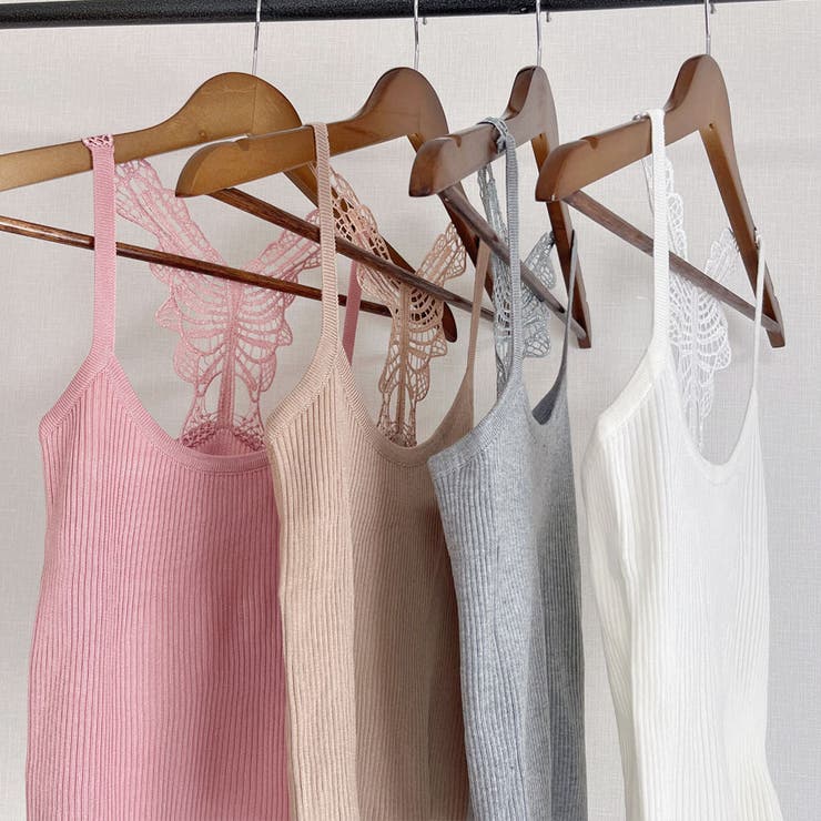 キャミソール リブ バック蝶々デザイン | shoppinggo | 詳細画像10 