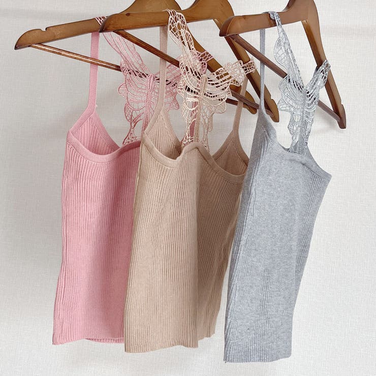 キャミソール リブ バック蝶々デザイン | shoppinggo | 詳細画像12 