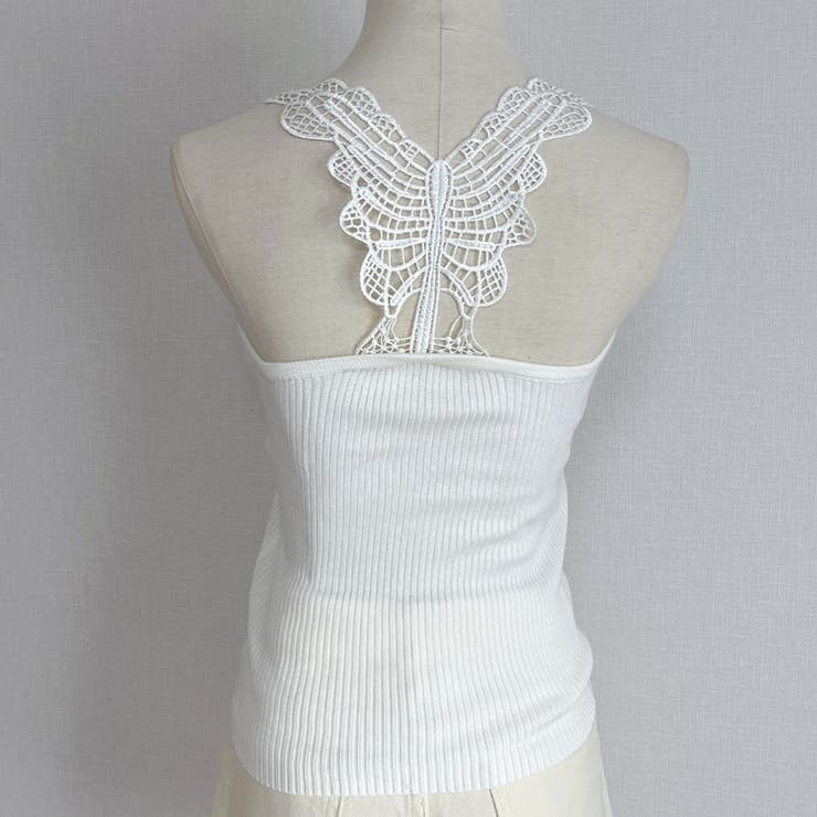 キャミソール リブ バック蝶々デザイン | shoppinggo | 詳細画像15 