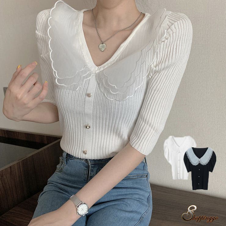 夏服 サマーニット 半袖 | shoppinggo | 詳細画像1 